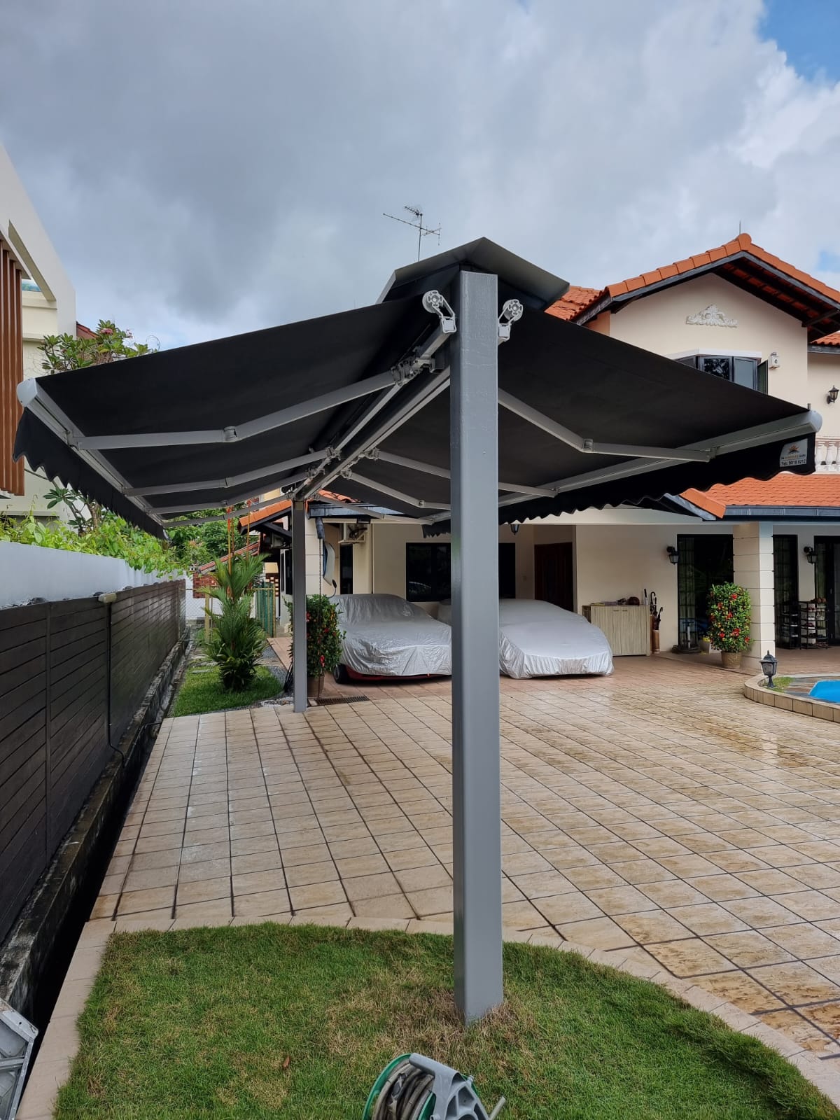 double side awning