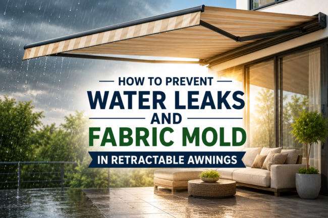 Water Leaks and Fabric Mold in Retractable Awnings Water Leaks and Fabric Mold in Retractable Awnings
