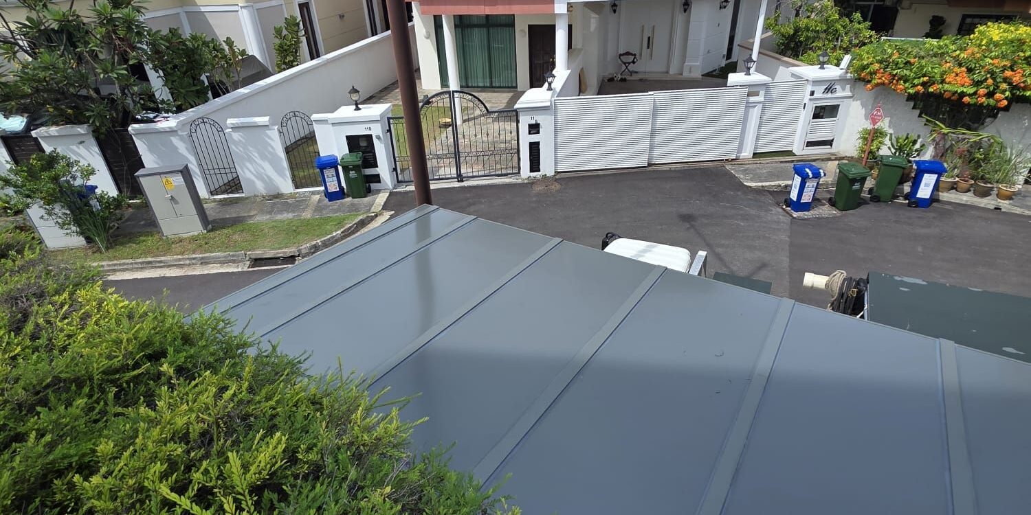 Cantilever aluminium composite panel for car porch