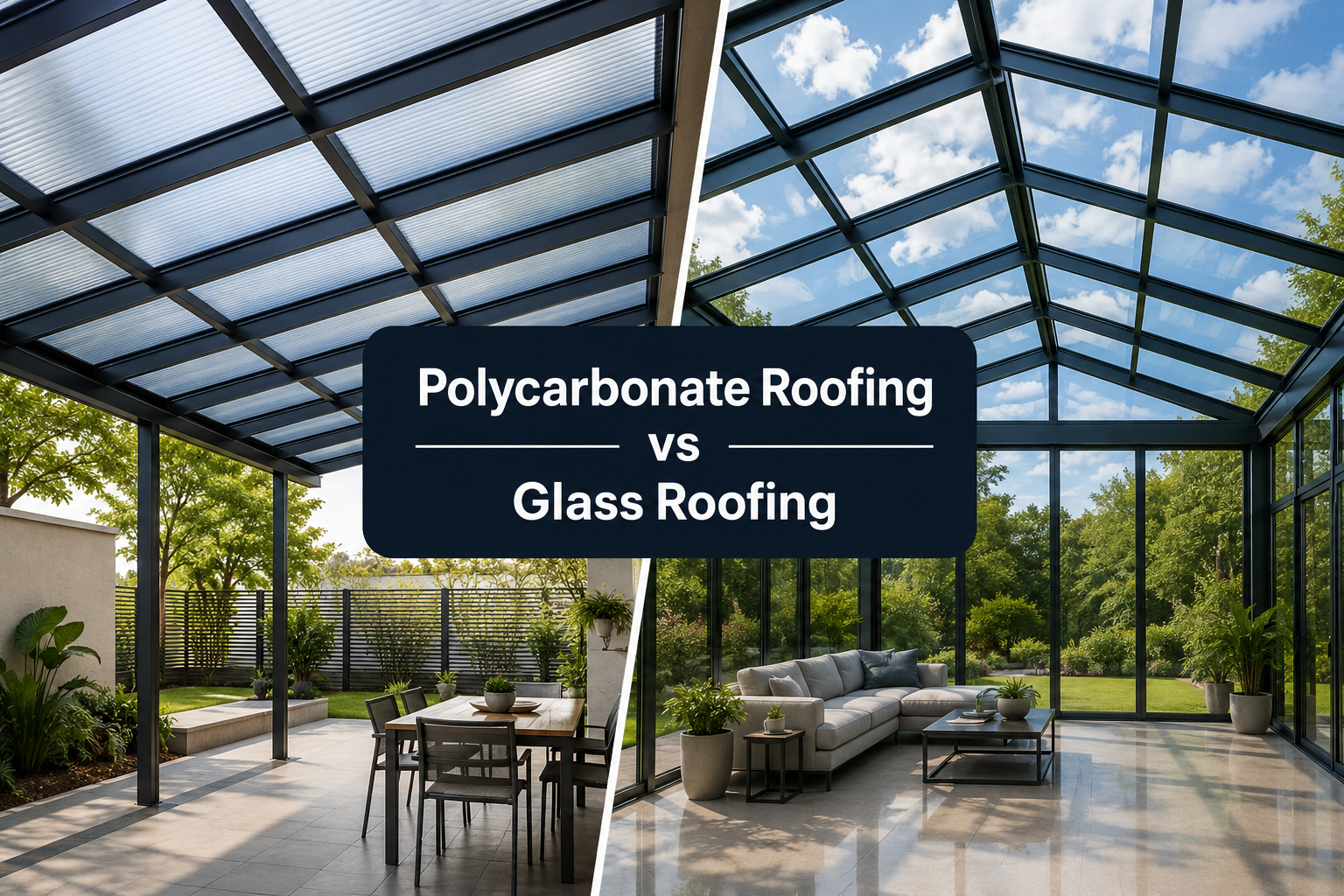 Polycarbonate Roofing vs Glass Roofing