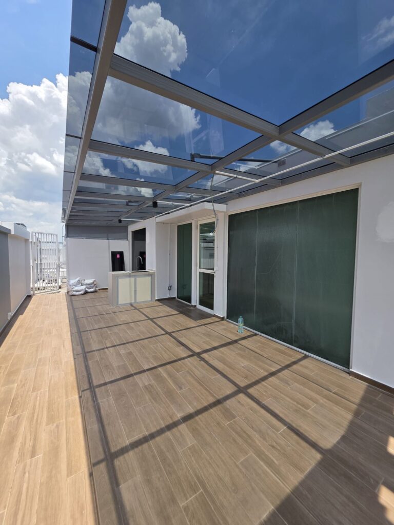 modern glass roof